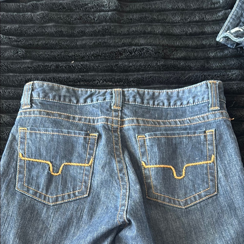 Kimes Ranch Blue Jeans with Gold Stitching